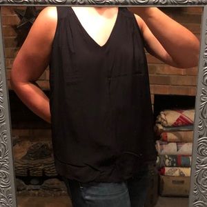 Old Navy black tank top/blouse v-neck